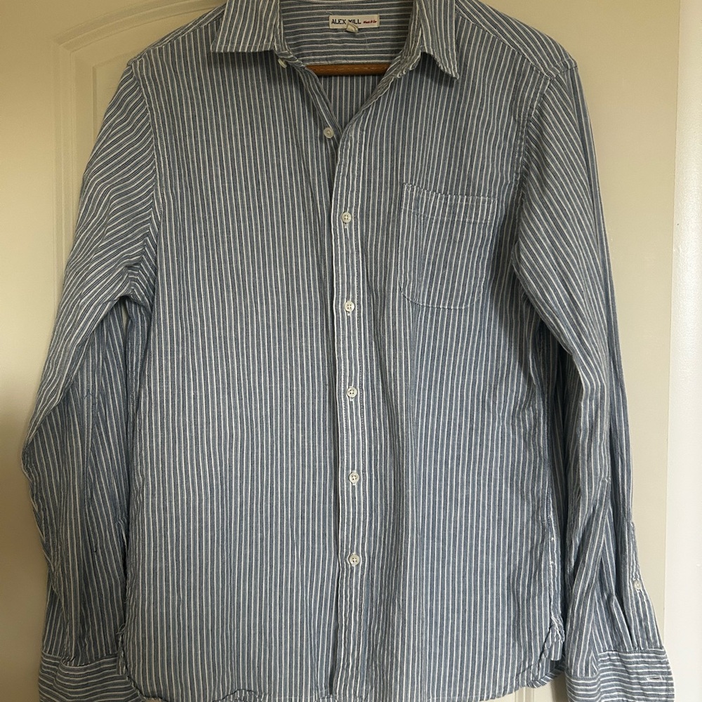 Alex Mill Blue Striped Men's Shirt